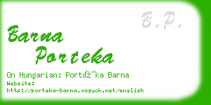 barna porteka business card